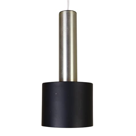 Minimalist cylindrical pendant hanging lamp, 1960s | #1022