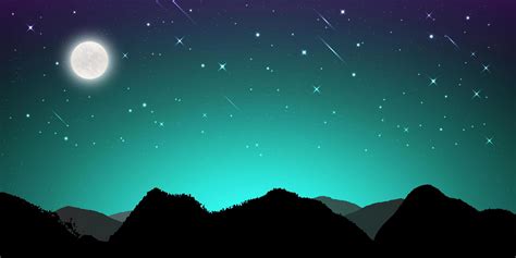 Night landscape with silhouettes of mountains and sky 1181010 Vector Art at Vecteezy