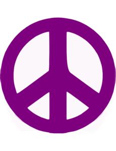 Purple Peace Sign Clip Art at Clker.com - vector clip art online ...