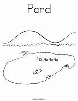 Pond Coloring Page sketch template