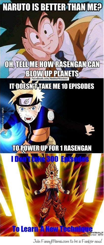 A Reply From Goku To Naruto | Dbz memes, Dbz funny, Anime