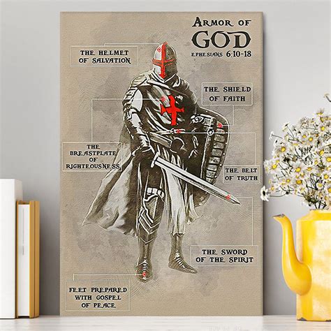 Armor Of God Warrior Jesus Faith Christian Canvas Wall Art - Christian – Customwitch