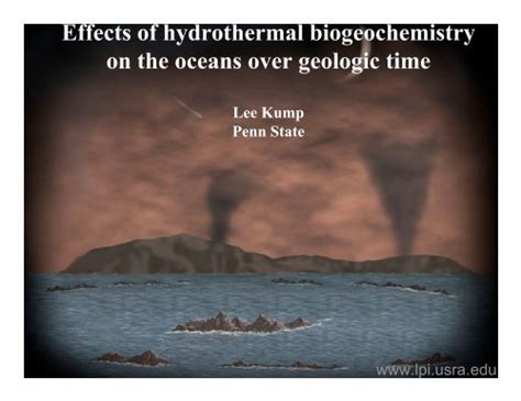 Effects of hydrothermal biogeochemistry on the oceans over ...