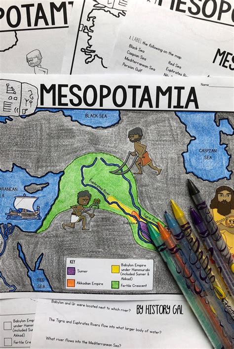 Ancient Mesopotamia Map Worksheet