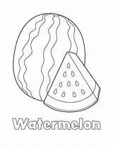 Watermelon Coloring Page  Little Bee Family sketch template