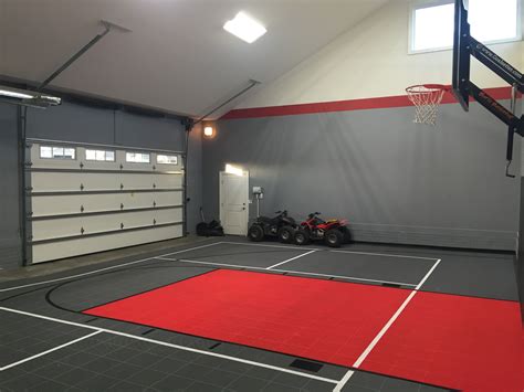 Garage Gym / Sport Court | Home basketball court, Indoor basketball ...