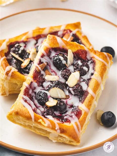 Easy Blueberry Puff Pastry Tarts - Belly Full