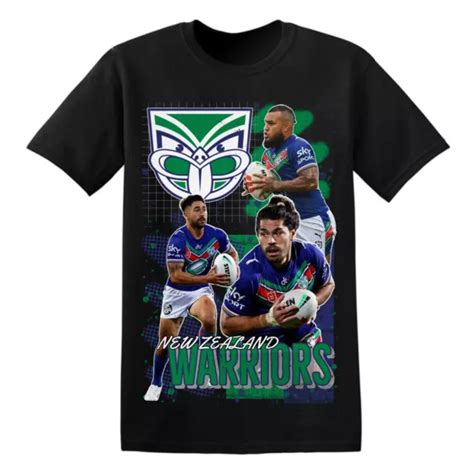 MENS NRL “NZ Warriors” 2023 Custom Design Graphic Print Tee - Sizes S ...