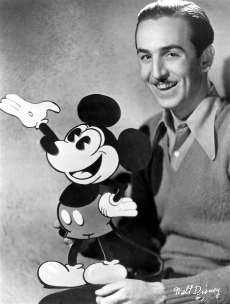 Walt Disney with Mickey Mouse, circa 1930. (Photo: United Artists ...