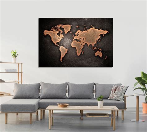 World Map Canvas Print, World Map Canvas, World Map Large Canvas ...