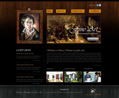 Fine art web Template by crazeeartist on DeviantArt