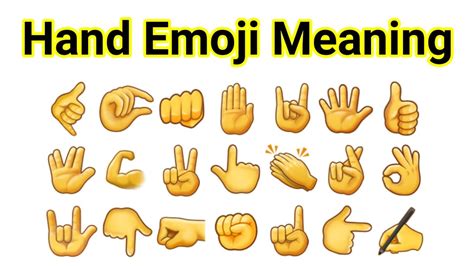 Hand Emoji Meaning/ Hand Gesture Emoji/Emoji Meanings/Emoji Ka Matlab - YouTube