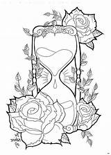 Hourglass Coloring Page  TeniyenCemecho sketch template
