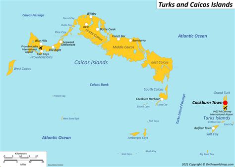 Turks and Caicos Map | United Kingdom | Detailed Maps of Turks and Caicos Islands