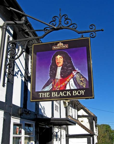 The Black Boy - pub sign, 50 Wyre Hill © P L Chadwick :: Geograph ...