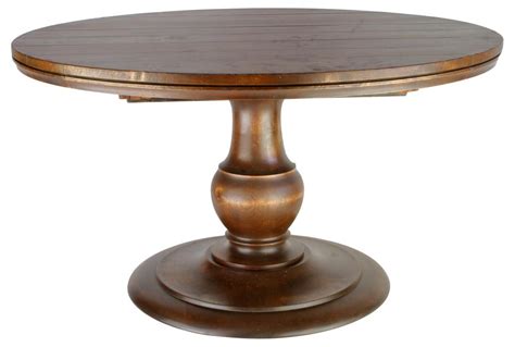 Round Oak Pedestal Coffee Table | Coffee Table Design Ideas