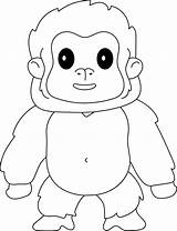 Cute Baby Gorilla Coloring Pages sketch template