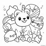 Cute Candy Animals Lisa Frank Coloring Page 53284 42159 sketch template