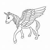 Pegasus coloring page 7 sketch template