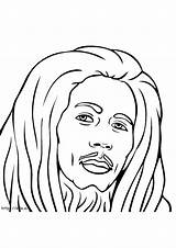 Bob Marley coloring Page sketch template