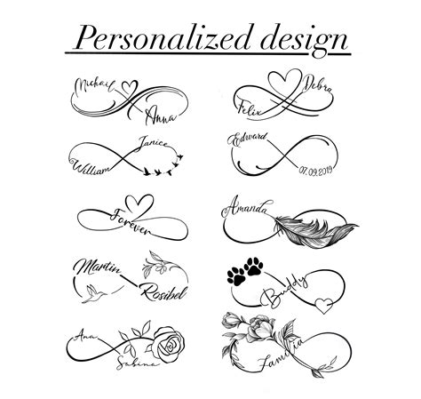 Infinity Symbol Custom Design Personalized Tattoo Design Instant Download PNG SVG - Etsy ...