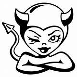 Devil Girl coloring Page  ColouringPages sketch template