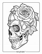 Skull Coloring Pages  World Of Printables sketch template