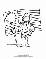 George Washington Easy Coloring Page sketch template