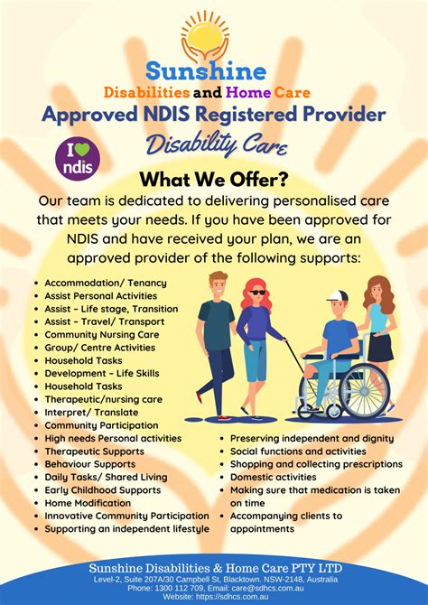 Sunshine Disabilities and Home Care supports NDIS participants all over ...