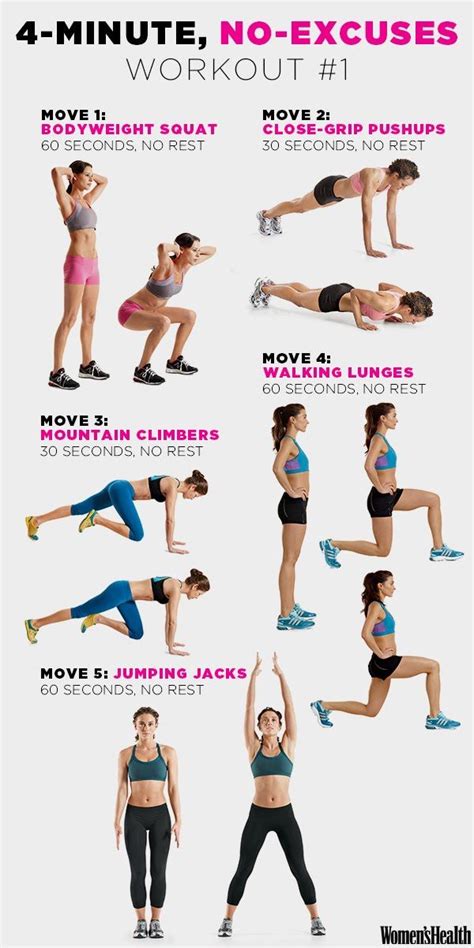 Fire Up Your Metabolism with These 4-Minute Workouts | Women's Health ...