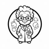Inspiring Scientist Coloring Page  sketch template