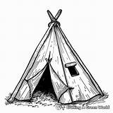 Tepee Coloring Pages  Free & Printable sketch template