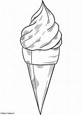 Normal Ice Cream Cone Coloring Page sketch template