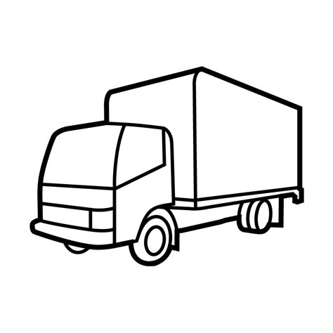 Truck Line Drawing | Free download on ClipArtMag