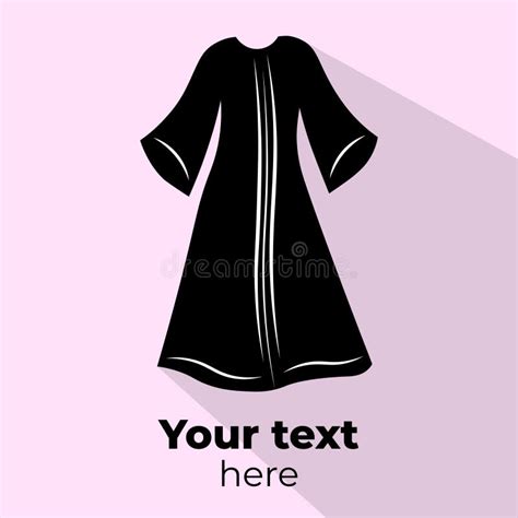 Abaya Logo Icon Design Black and White. Traditional Fashion Arabic Dress from UAE or Saudi ...