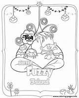 Dreamworks Trolls Fuzzy Coloring Page Printable sketch template