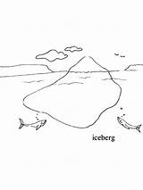 Iceberg coloring Pages sketch template