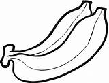 Banana  Coloring Cool sketch template