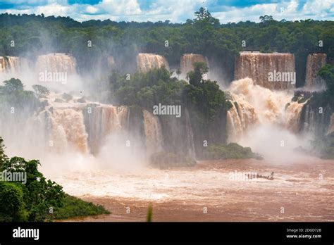 View of Iguazu Falls at Brazil side Stock Photo - Alamy