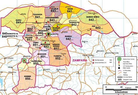 Sokoto State Zip Code Map