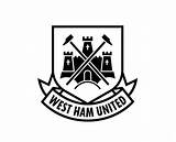 West Ham United Club Symbol Black Logo Premier League Football Abstract  sketch template
