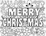 Coloring Pages  Amazing Christmas Merry For Kids sketch template