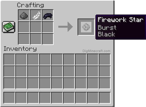 How to make a Black Burst Firework Star in Minecraft