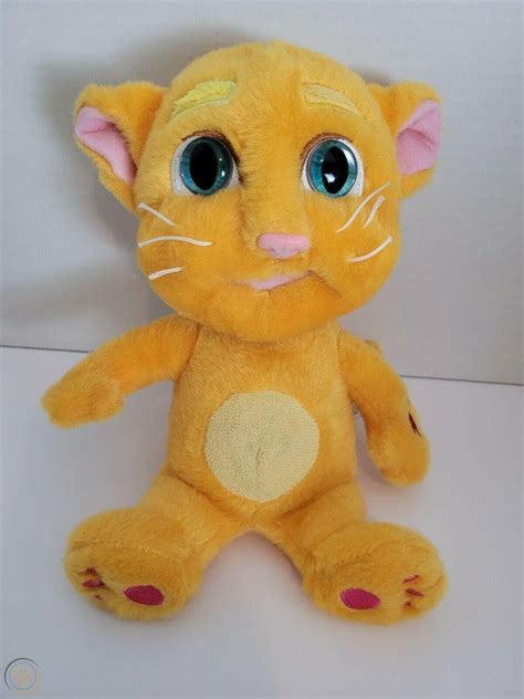 WORKING Talking Tom and Friends Talking Ginger Cat Plush Toy Talk Back ...