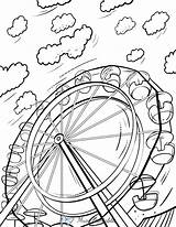 Ferris Wheel Coloring Pages sketch template