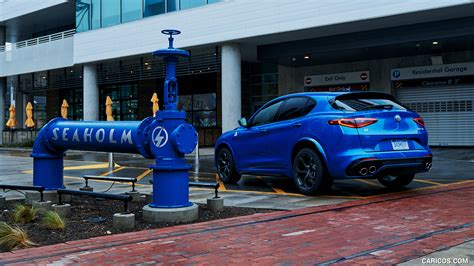 Alfa Romeo Stelvio Quadrifoglio | 2018MY (Color: Misano Blue) | Rear Three-Quarter