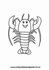 Lobster Colouring Page 2  Kids Puzzles And Games sketch template