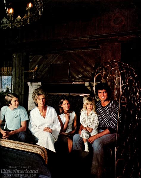 Michael Landon and his family at home (1975) - Click Americana