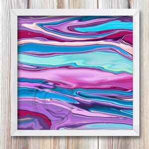 Pastel Abstract Art Printable Wall Art 7.5 Inch Square - Etsy