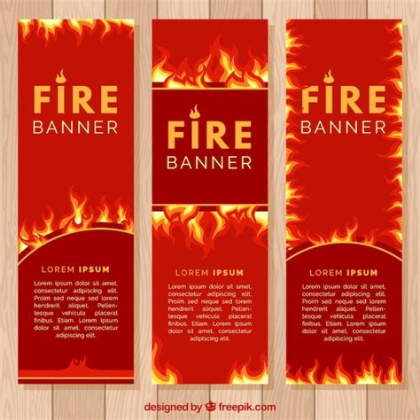 Premium Vector | Flat design fire banner